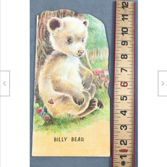 3 Antique Childrens Shape Books Billy Bear Freddy Fox Tam Tam Lion John Bradford - Picture 4 of 8